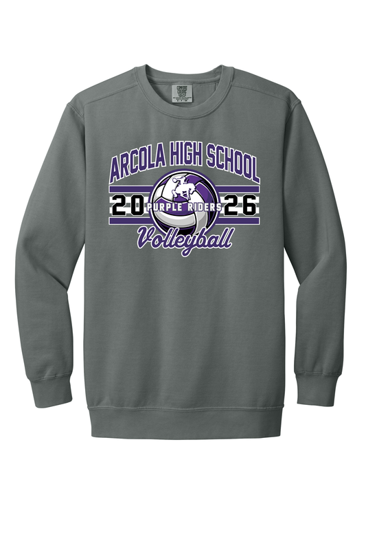 Arcola - Volleyball - Design 3 - Crewneck Sweatshirt - Comfort Color 1566