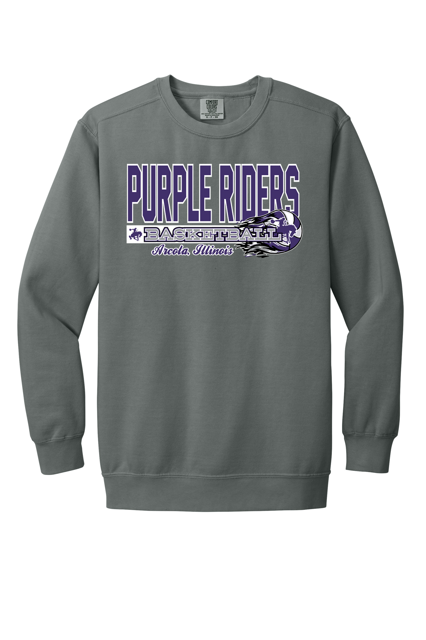 Arcola - Basketball - Design 3 - Crewneck Sweatshirt - Comfort Color 1566