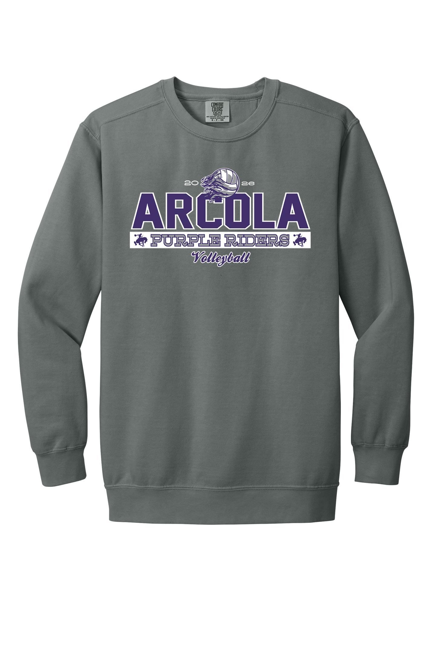 Arcola - Volleyball - Design 1 - Crewneck Sweatshirt - Comfort Color 1566
