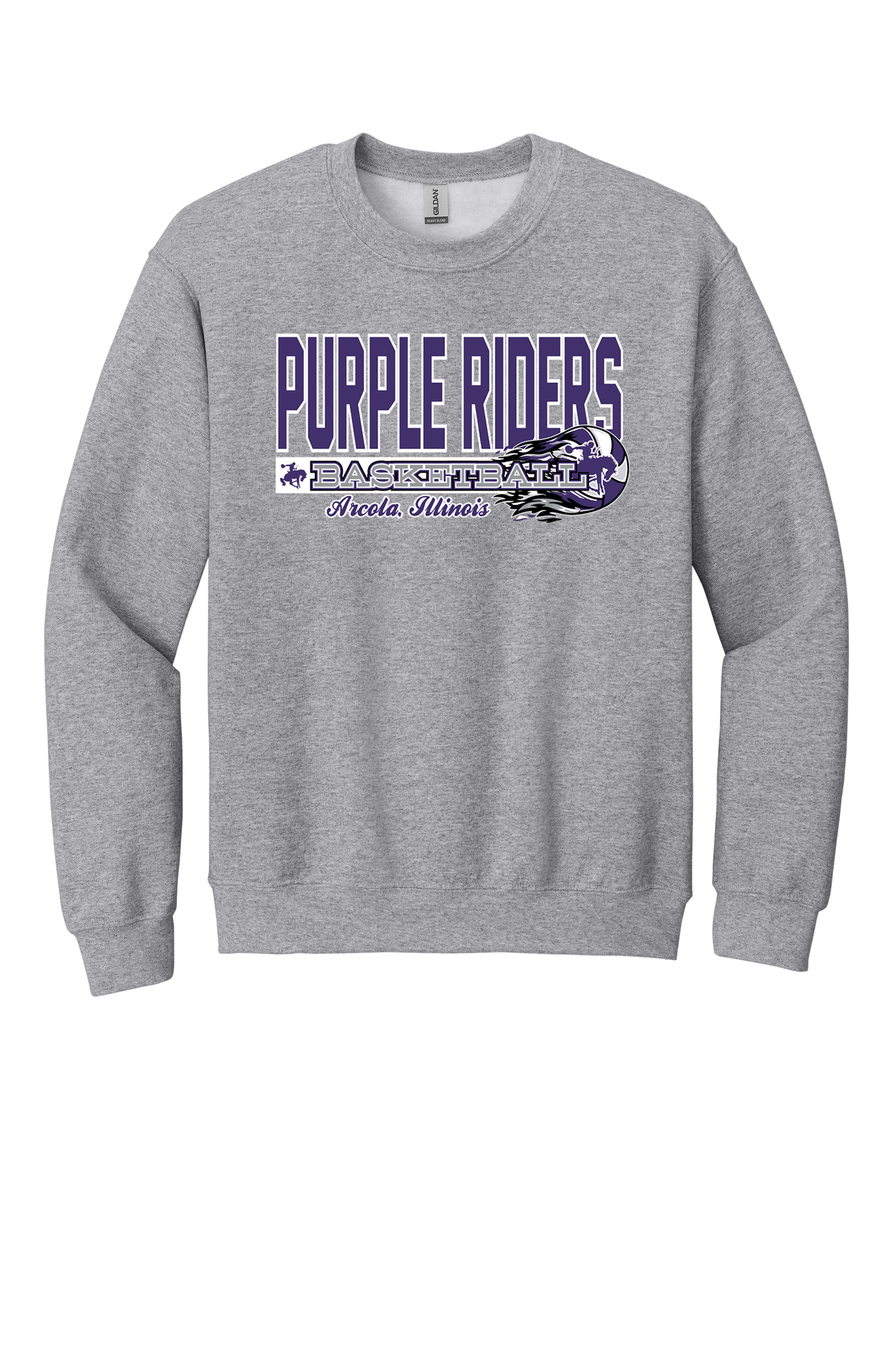 Arcola - Basketball - Design 3 - Crewneck Sweatshirt - Gildan 18000