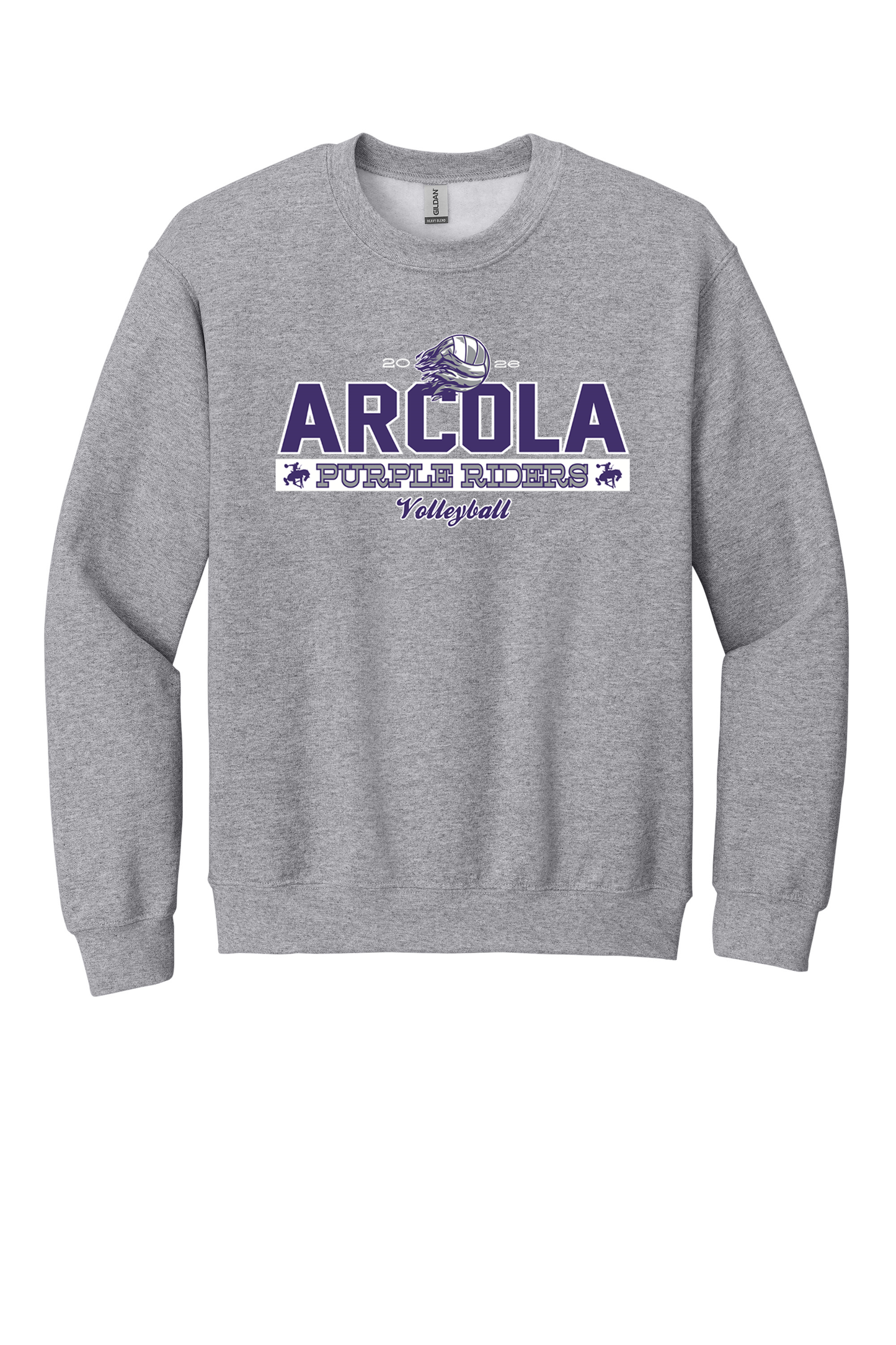 Arcola - Volleyball - Design 1 - Crewneck Sweatshirt - Gildan 18000