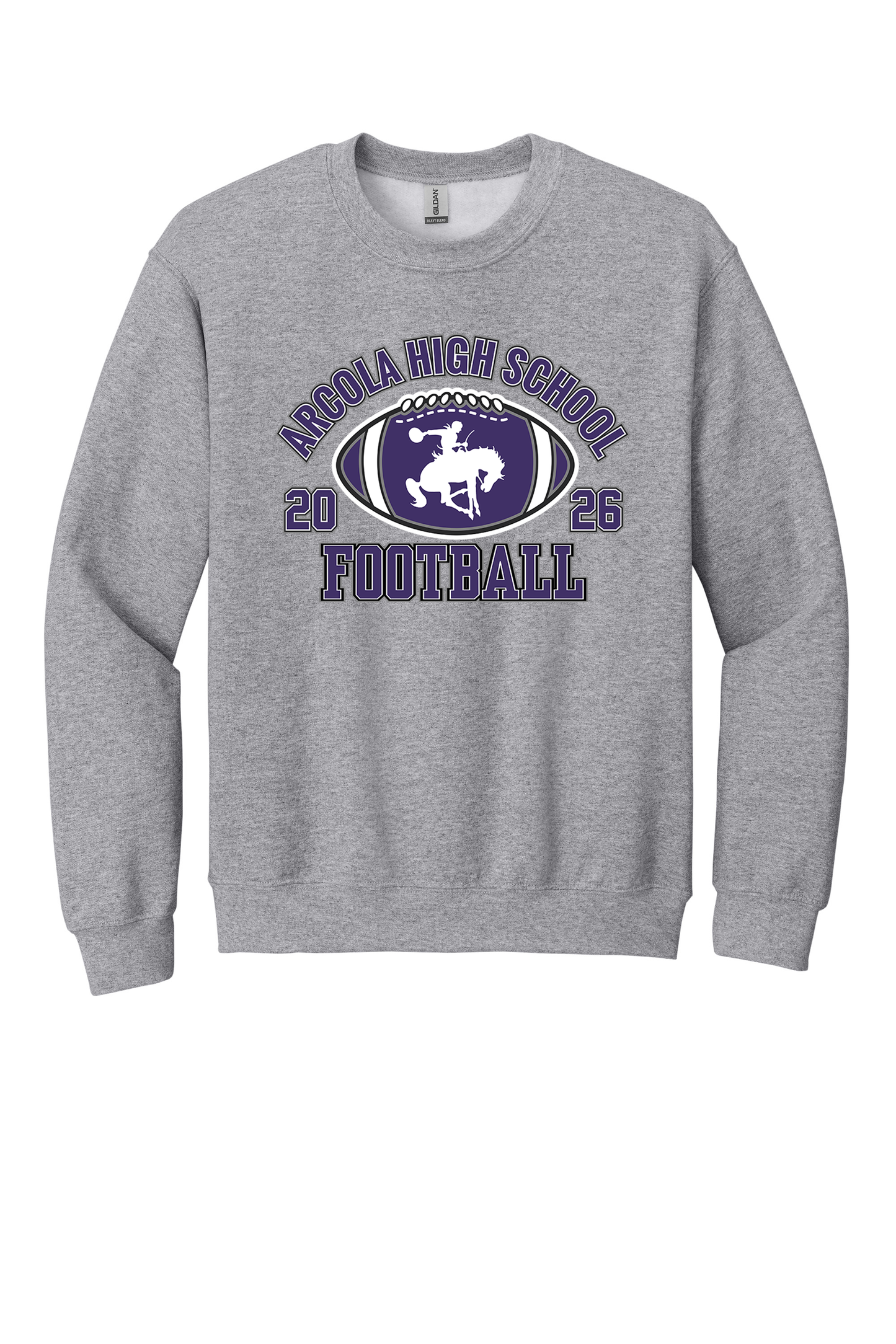 Arcola - Football - Design 03 - Crewneck Sweatshirt - Gildan 18000