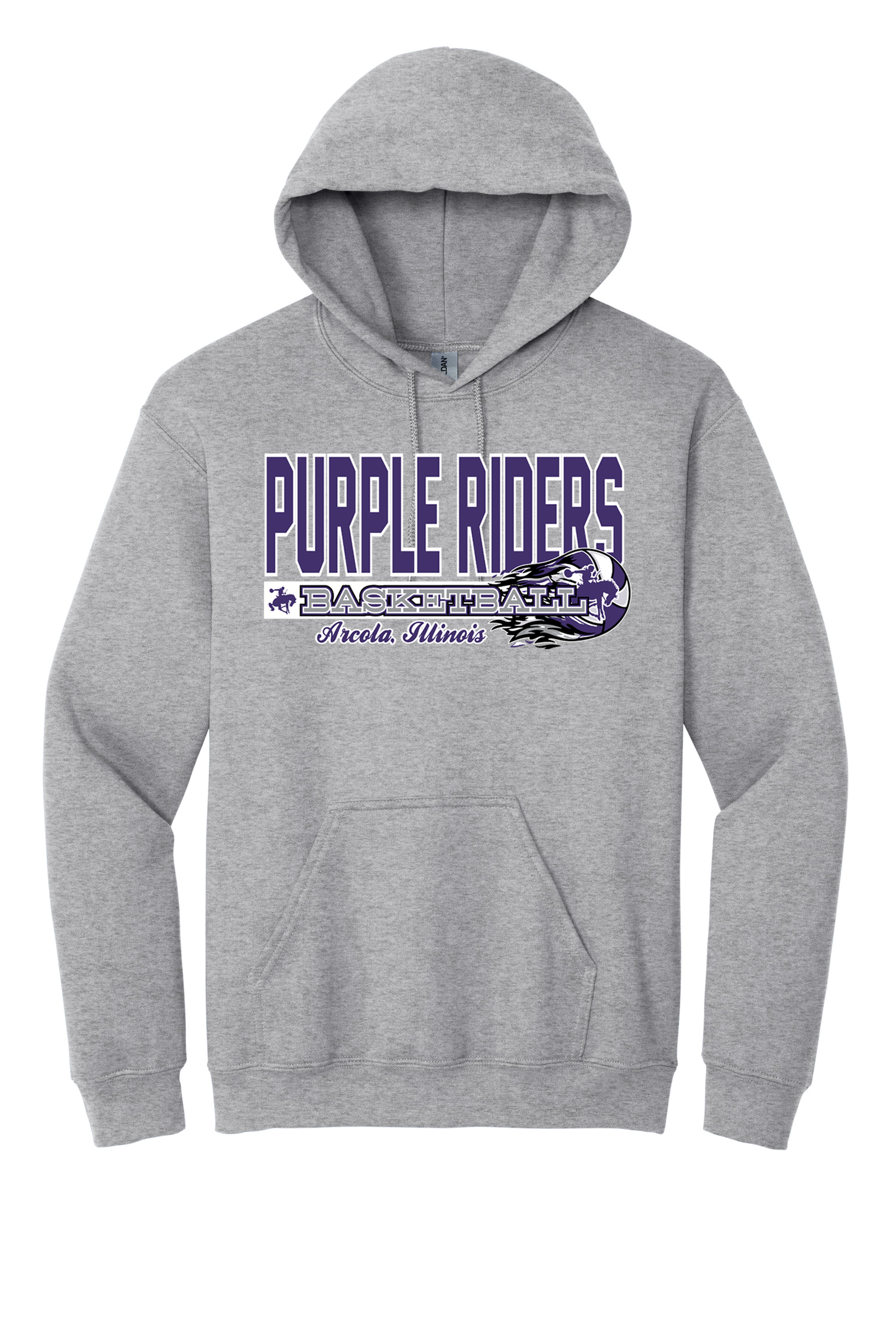 Arcola - Basketball - Design 03 - Hooded Sweatshirt - Gildan 18500