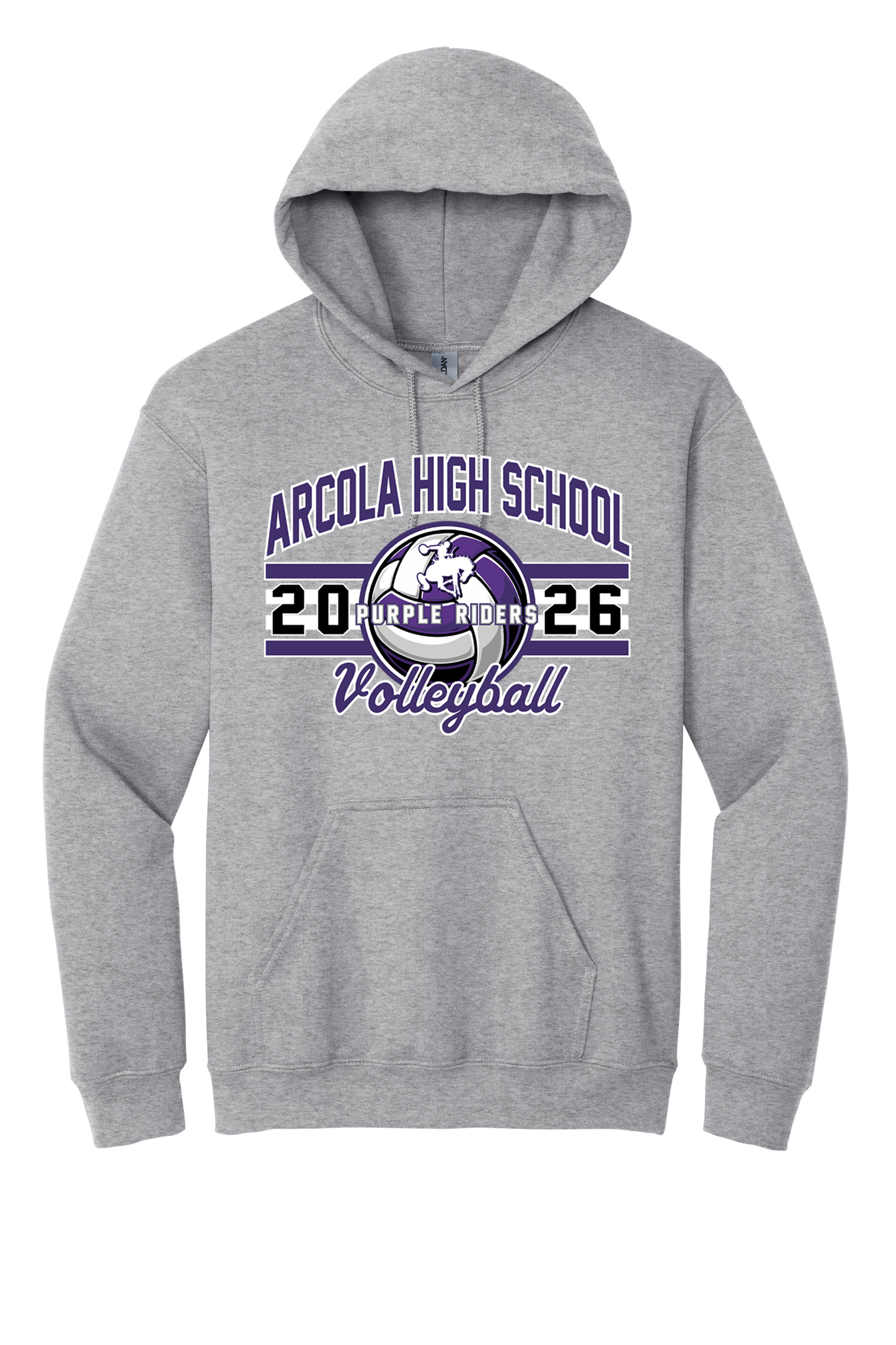 Arcola - Volleyball - Design 03 - Hooded Sweatshirt - Gildan 18500
