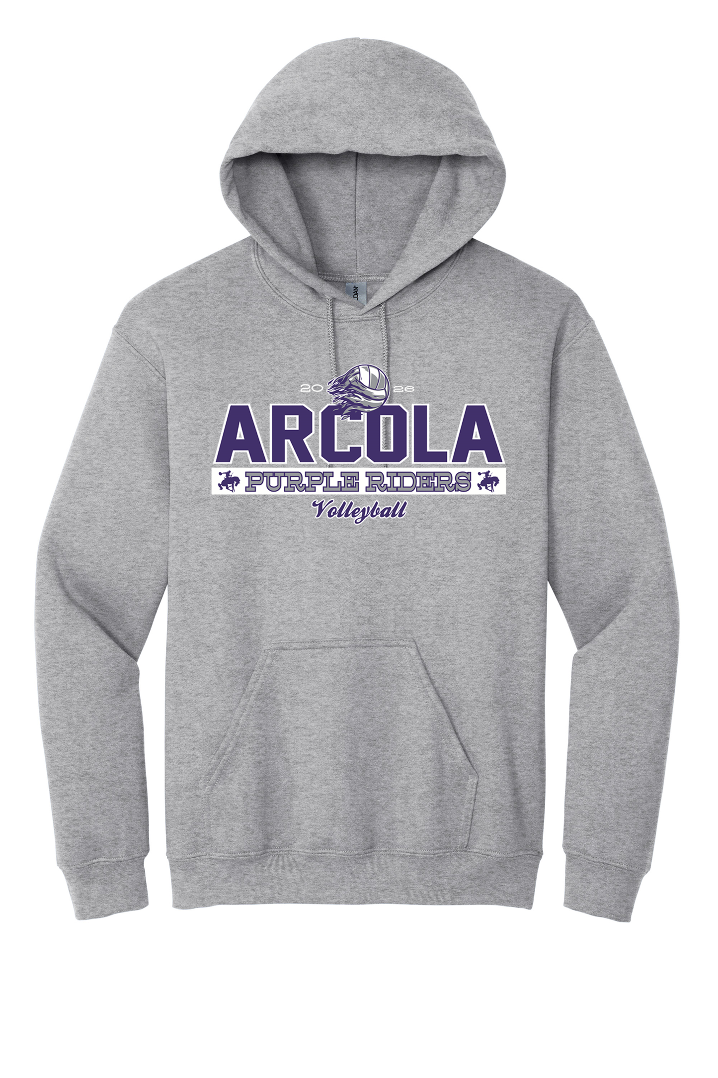 Arcola - Volleyball - Design 01 - Hooded Sweatshirt - Gildan 18500