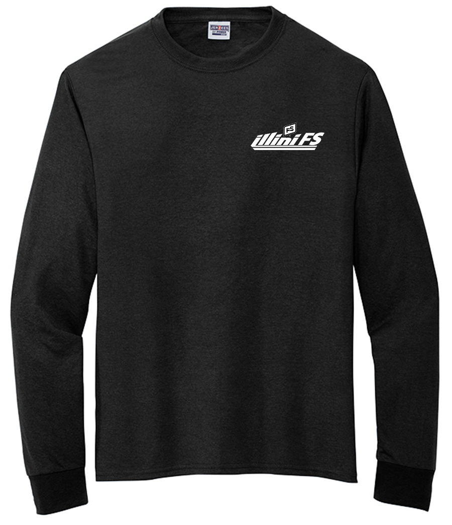 Illini FS - Horizontal - Jerzees Dri-Power 100% Polyester Long Sleeve T-Shirt - 21LS