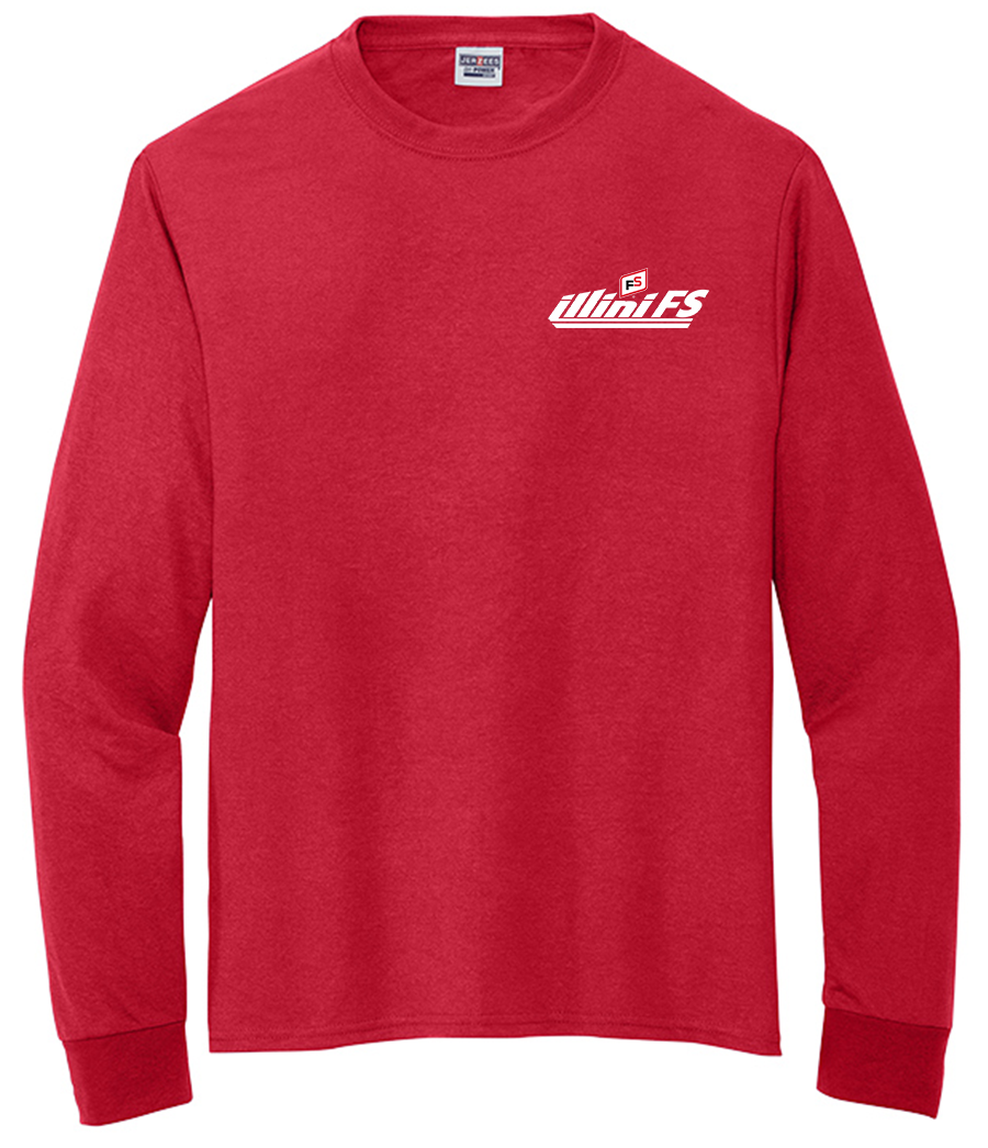 Illini FS - Horizontal - Jerzees Dri-Power 100% Polyester Long Sleeve T-Shirt - 21LS