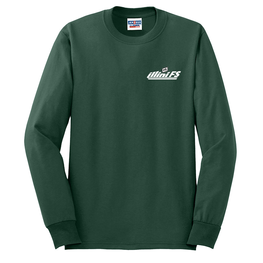 Illini FS - Horizontal - Jerzees Dri-Power 50/50 Cotton/Poly Long Sleeve T-shirt - 29LS