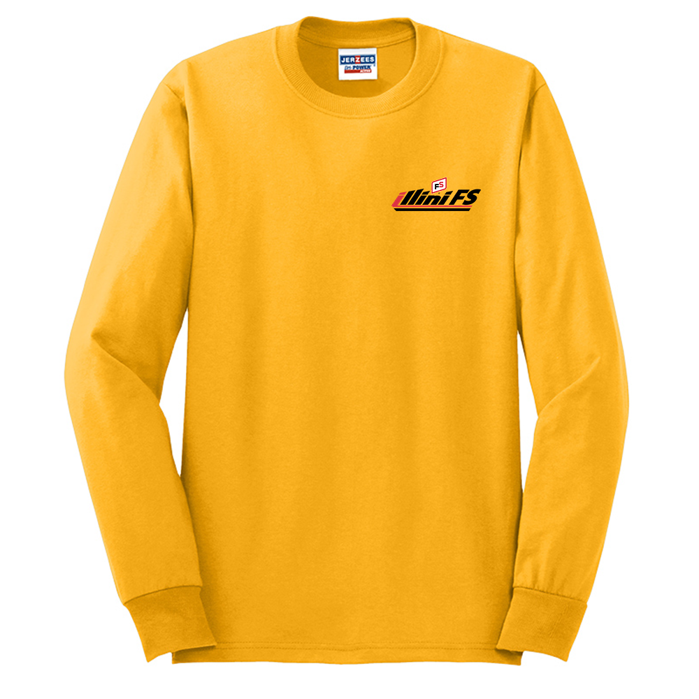 Illini FS - Horizontal - Jerzees Dri-Power 50/50 Cotton/Poly Long Sleeve T-shirt - 29LS