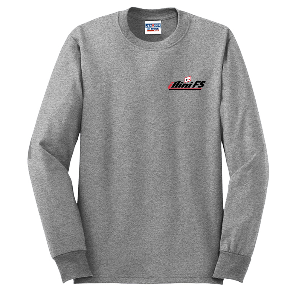 Illini FS - Horizontal - Jerzees Dri-Power 50/50 Cotton/Poly Long Sleeve T-shirt - 29LS