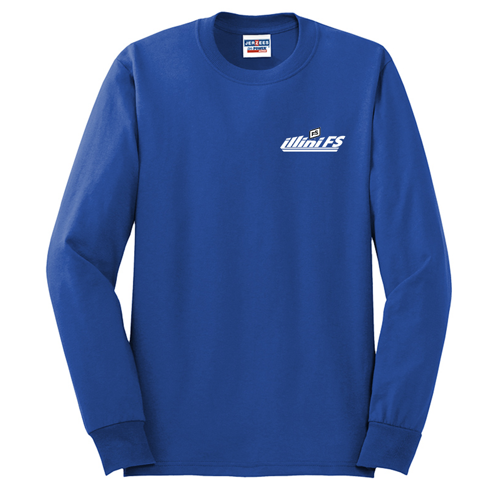 Illini FS - Horizontal - Jerzees Dri-Power 50/50 Cotton/Poly Long Sleeve T-shirt - 29LS