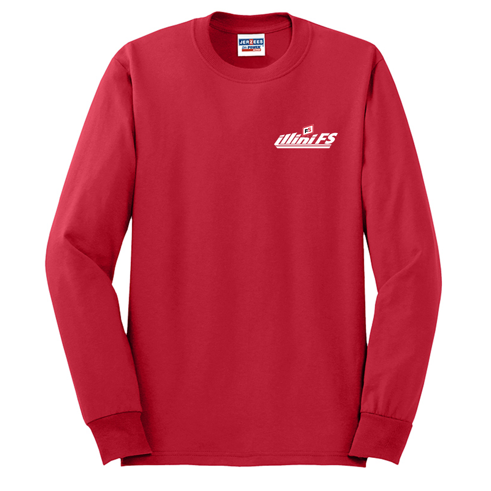 Illini FS - Horizontal - Jerzees Dri-Power 50/50 Cotton/Poly Long Sleeve T-shirt - 29LS
