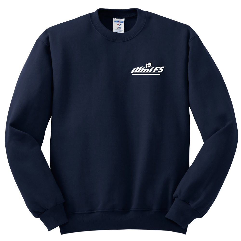 Illini FS - Horizontal - Jerzees NuBlend Adult Crewneck Sweatshirt - 562M