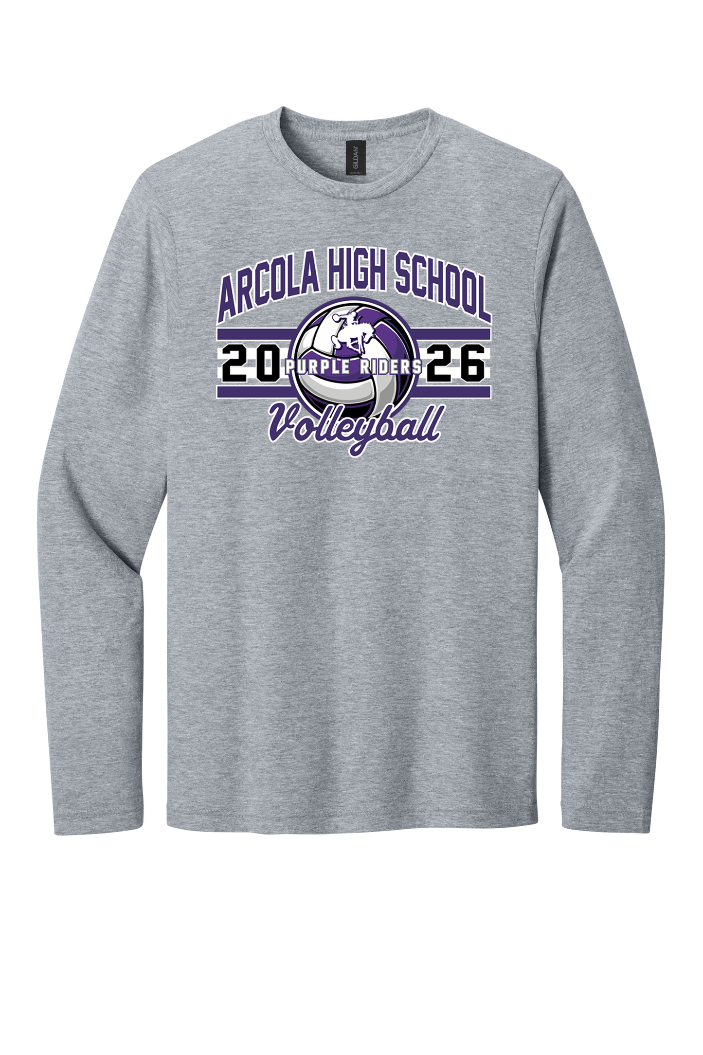 Arcola - Volleyball - Design 03 - Long Sleeve T - Gildan 64400