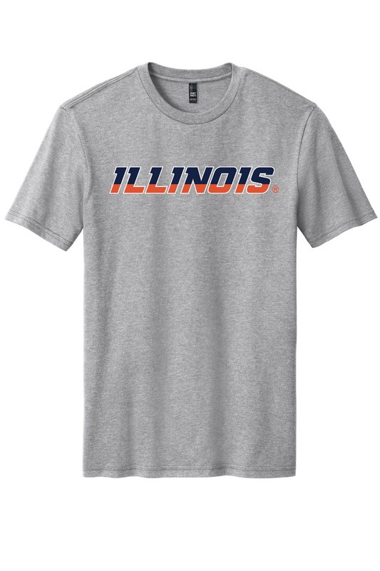 Fighting Illini - Illinois Wordmark - DM108 Light Heather Grey