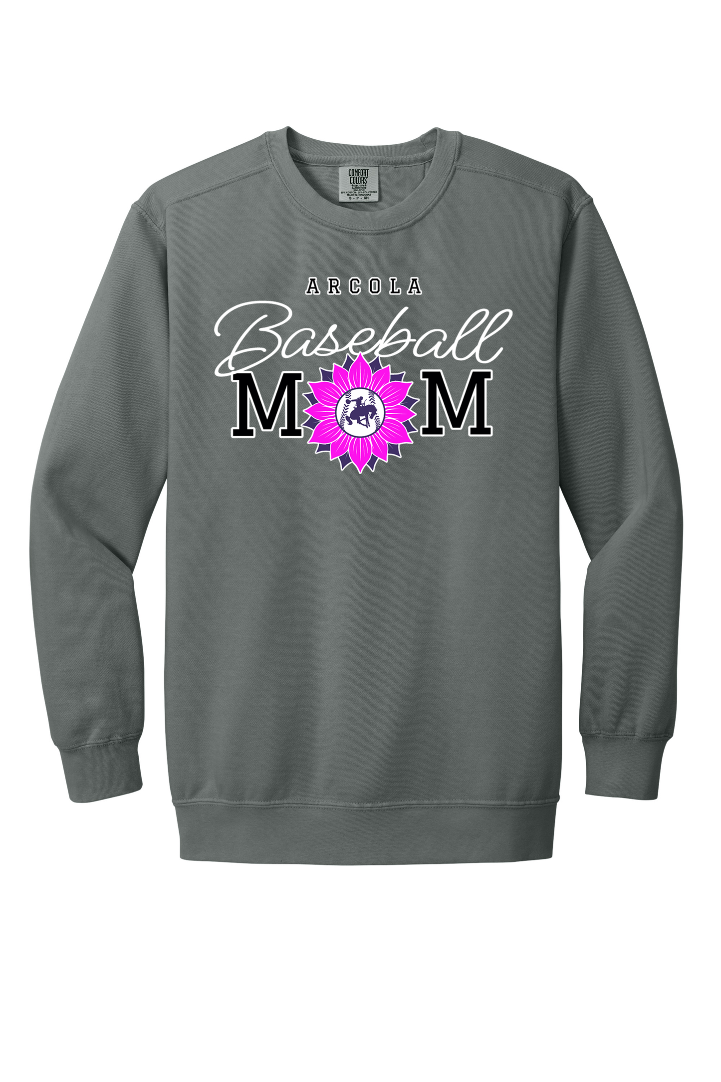 Arcola - Baseball - Design 2 - Crewneck Sweatshirt - Comfort Color 1566