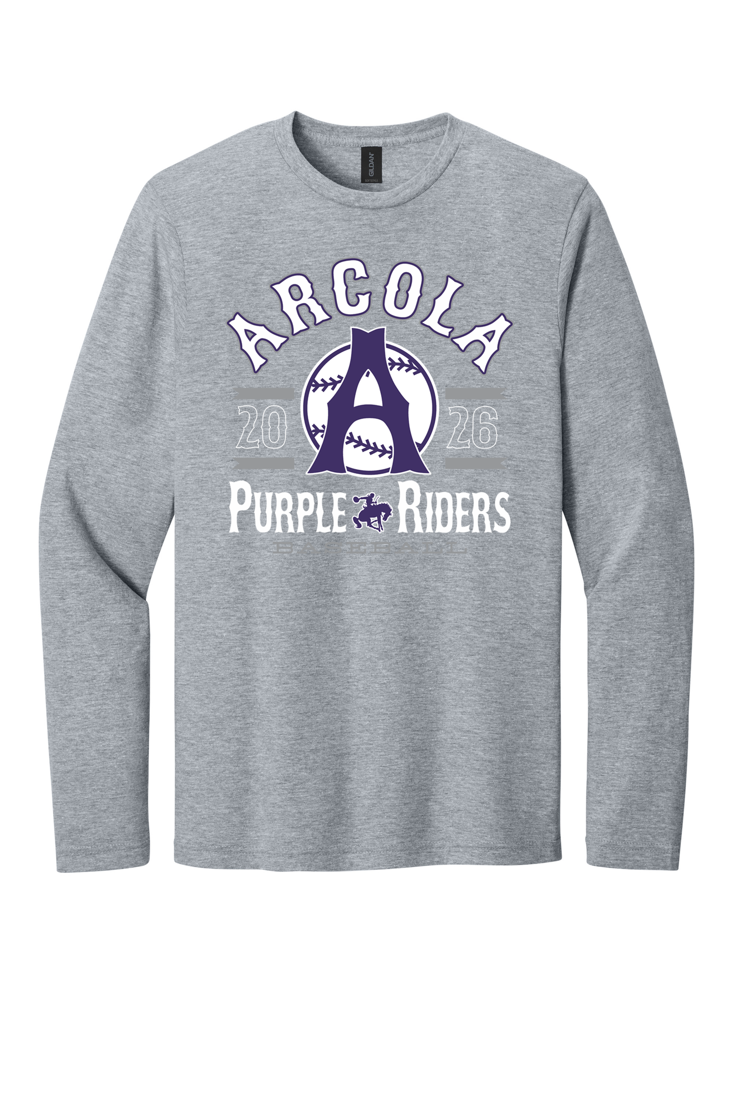 Arcola - Baseball - Design 4 - Long Sleeve T - Gildan 64400