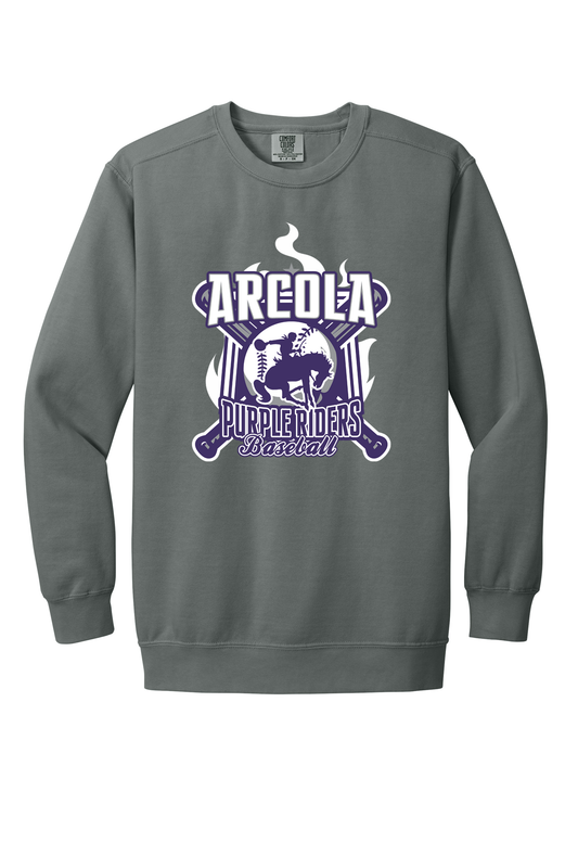 Arcola - Baseball - Design 5 - Crewneck Sweatshirt - Comfort Color 1566