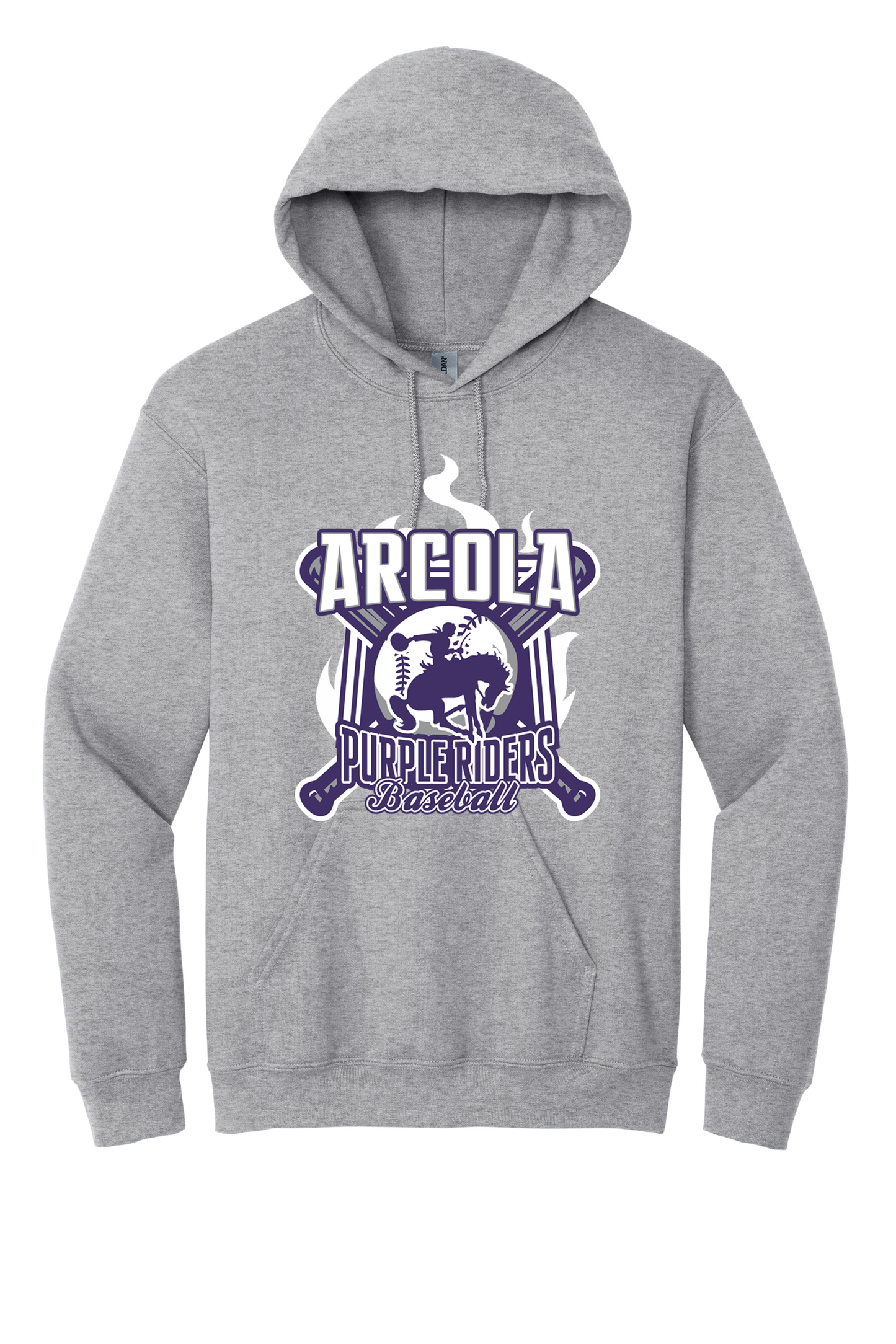 Arcola - Baseball - Design 5 - Hooded Sweatshirt - Gildan 18500