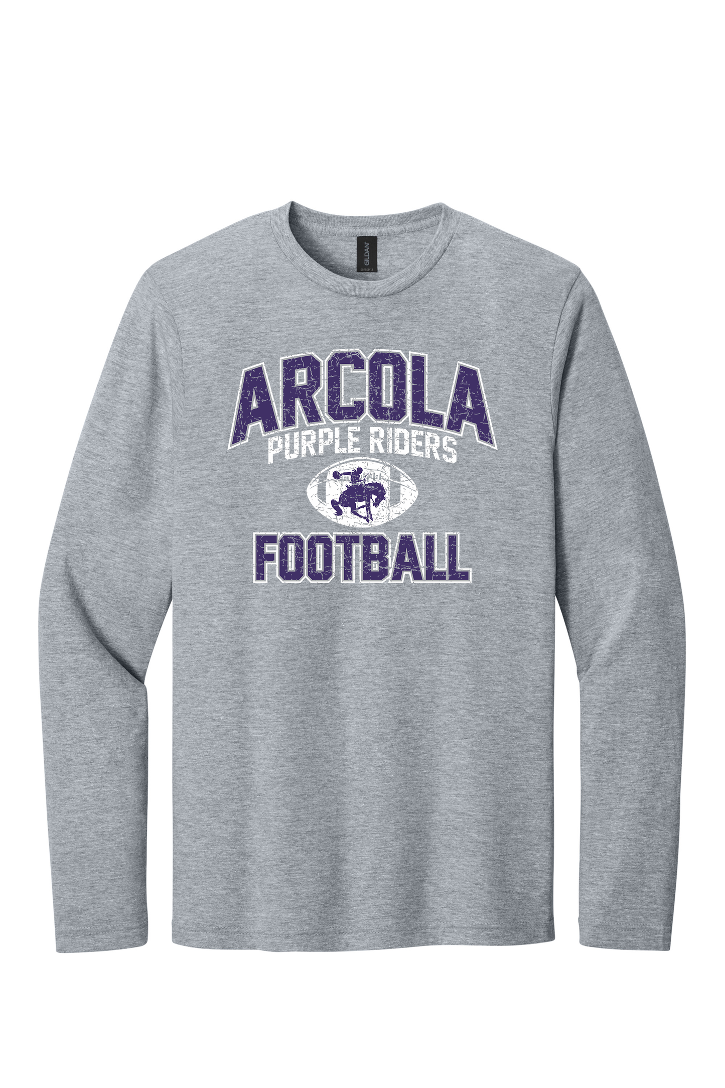 Arcola - Football - Design 1 - Long Sleeve T - Gildan 64400