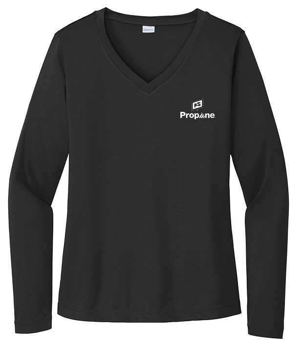 Illini FS - Propane - Sport-Tek Ladies Long Sleeve PosiCharge Competitor V-Neck Tee - LST353LS