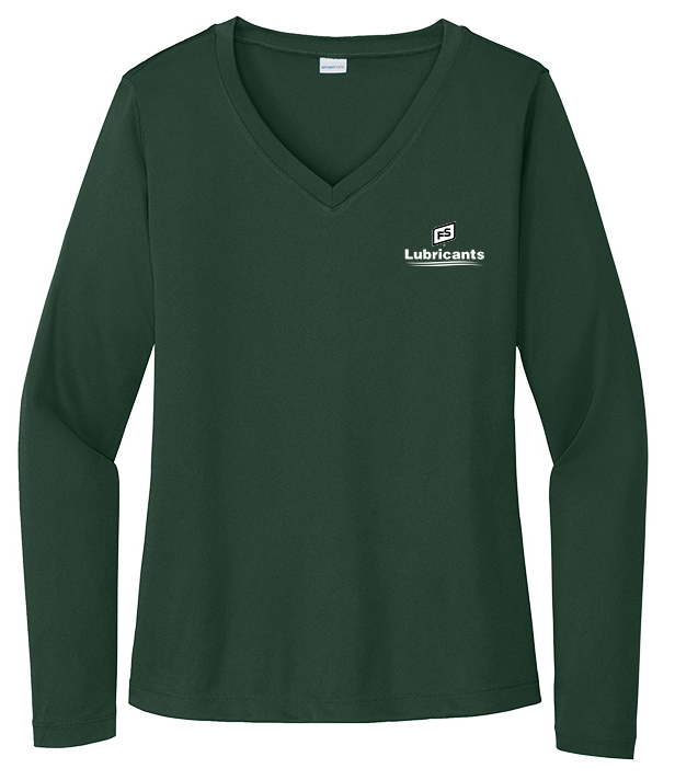 Illini FS - Lubricants - Sport-Tek Ladies Long Sleeve PosiCharge Competitor V-Neck Tee - LST353LS