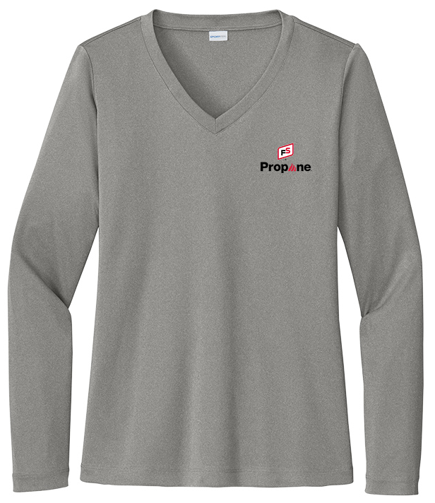Illini FS - Propane - Sport-Tek Ladies Long Sleeve PosiCharge Competitor V-Neck Tee - LST353LS