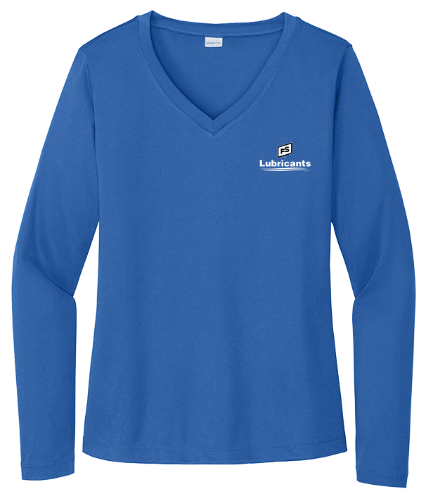 Illini FS - Lubricants - Sport-Tek Ladies Long Sleeve PosiCharge Competitor V-Neck Tee - LST353LS