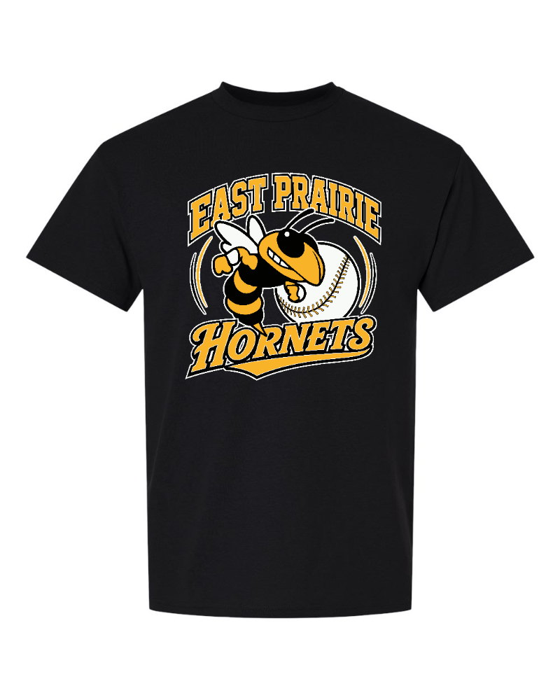 Tuscola Hornets Baseball 2026 Youth Gildan DryBlend 50/50 T-Shirt Hornet Logo 8000B