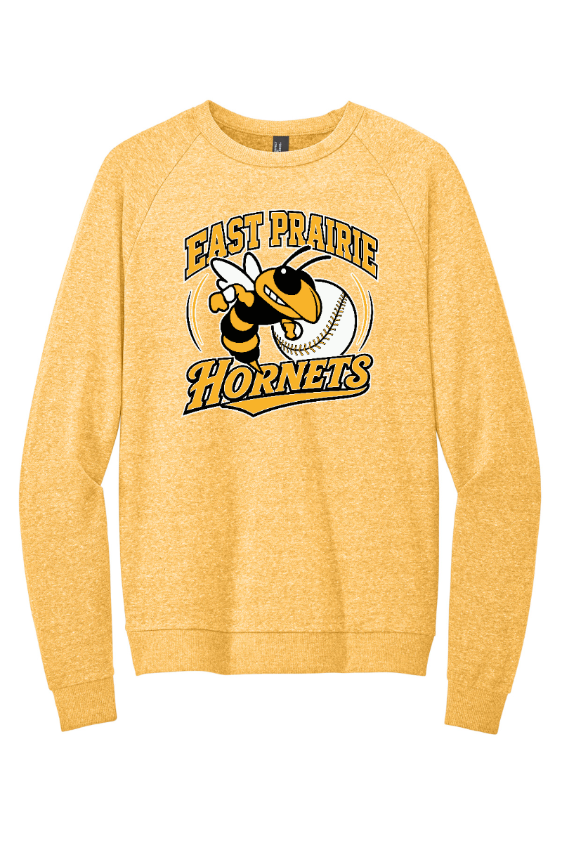 Tuscola Hornets Baseball 2026 - District Perfect Tri Fleece Crewneck Sweatshirt - Hornet Logo - DT1304