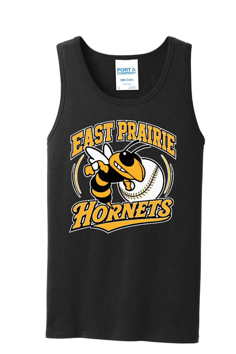 Tuscola Hornets Baseball 2026 - Port & Co Core Cotton Tank Top - Hornet Logo - PC54TT