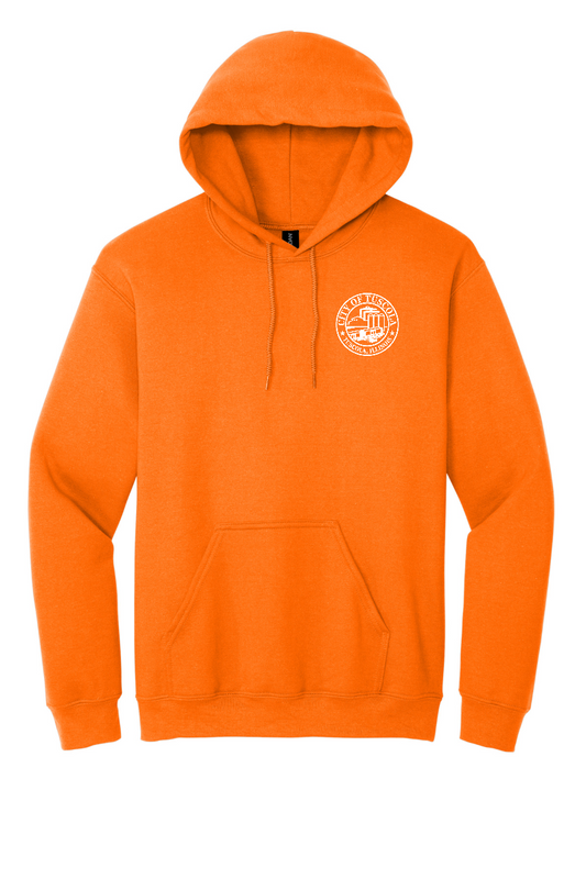 Tuscola Public Works Heavy Blend Hooded Sweatshirt 18500 - back, PUBLIC WORKS print