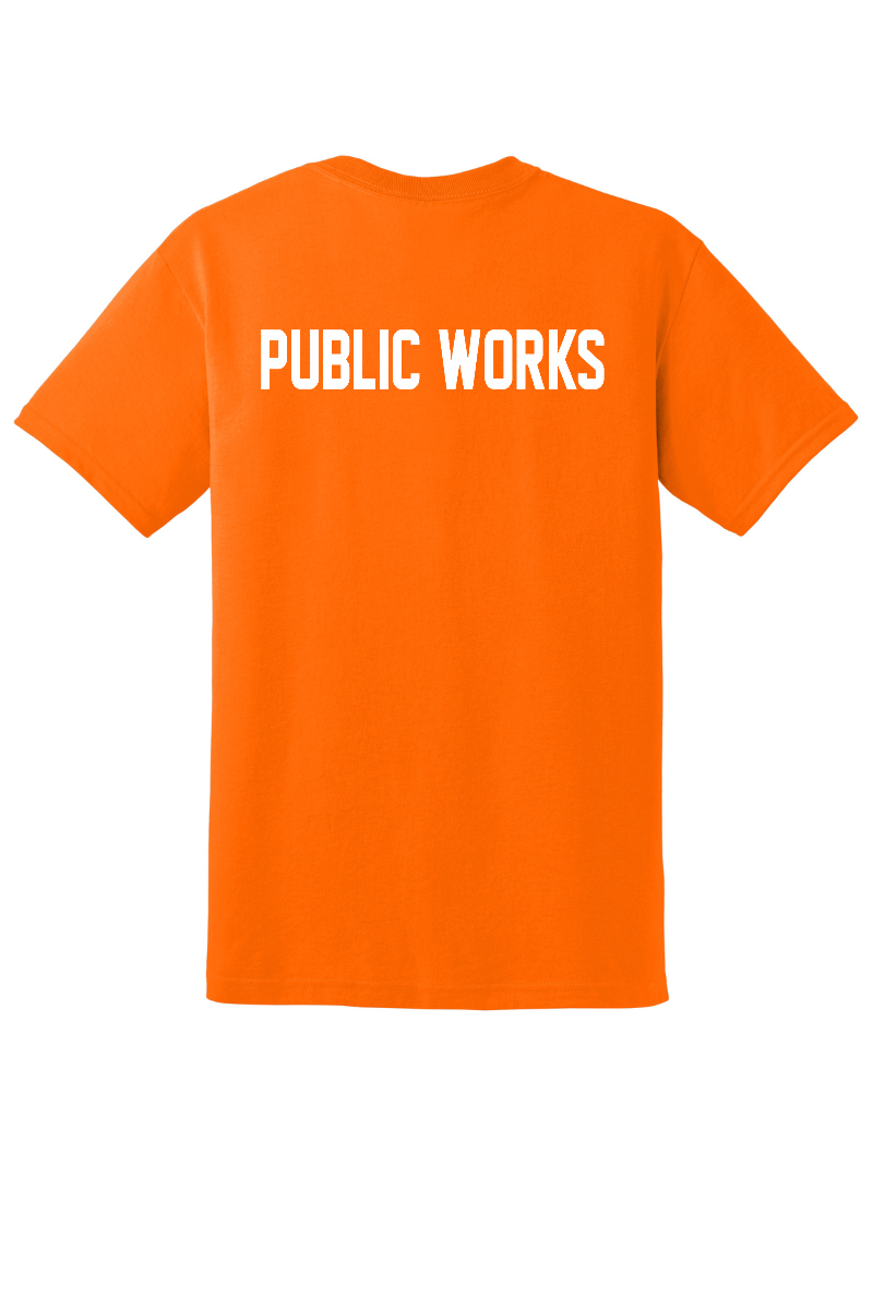 Tuscola Public Works DryBlend T-Shirt 8000 - back, PUBLIC WORKS print