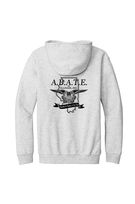 Abate Design 01 Full-Zip Hoodie Ash back
