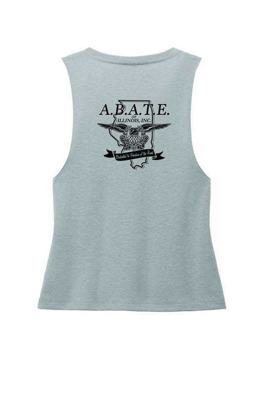 Abate Design 01 Allmade Women's Tri-Blend Muscle Tank Aluminum Grey back