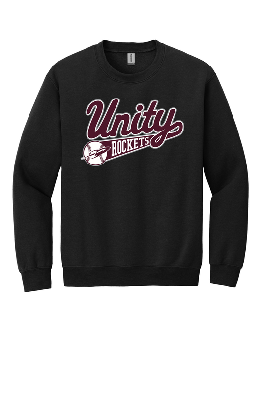 Unity - Baseball - Design 01 - Crewneck Sweatshirt - Gildan 18000 - Black