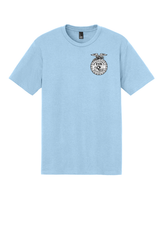 Arcola FFA Agriculture design, front of Ice Blue tee