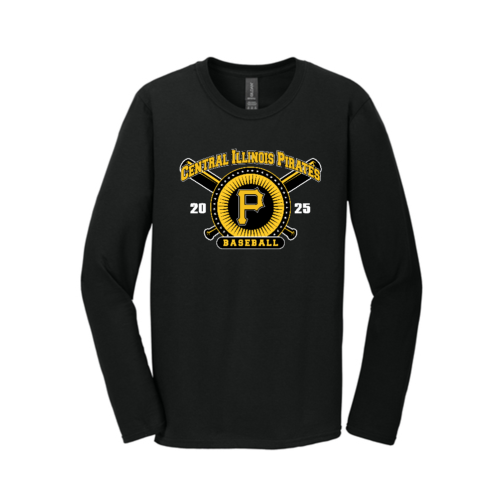 Tuscola Pirates Baseball - Gildan Soft Style Long Sleeve T-Shirt - 64400