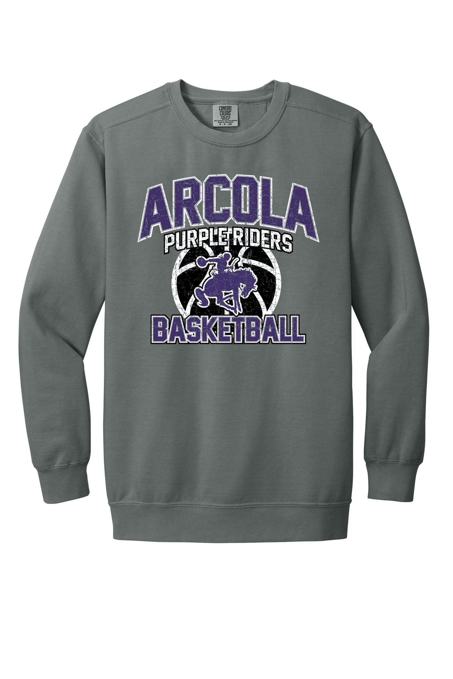 Arcola - Basketball - Design 1 - Crewneck Sweatshirt - Comfort Color 1566