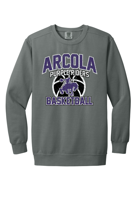 Arcola - Basketball - Design 1 - Crewneck Sweatshirt - Comfort Color 1566