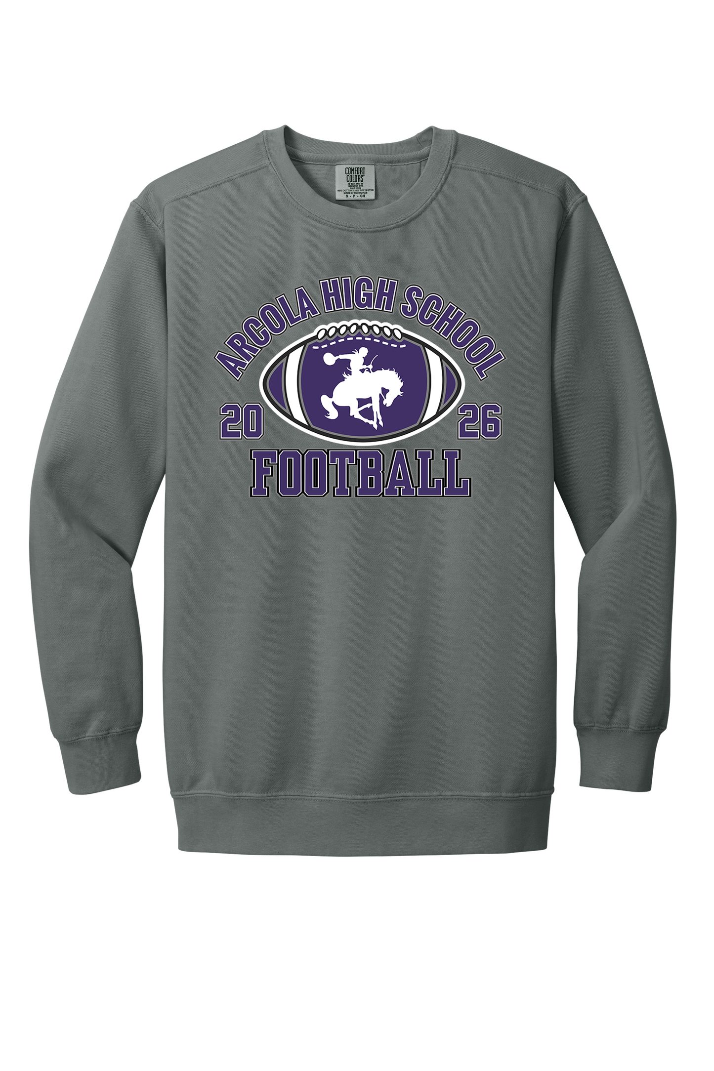 Arcola - Football - Design 03 -  Crewneck Sweatshirt - Comfort Color 1566