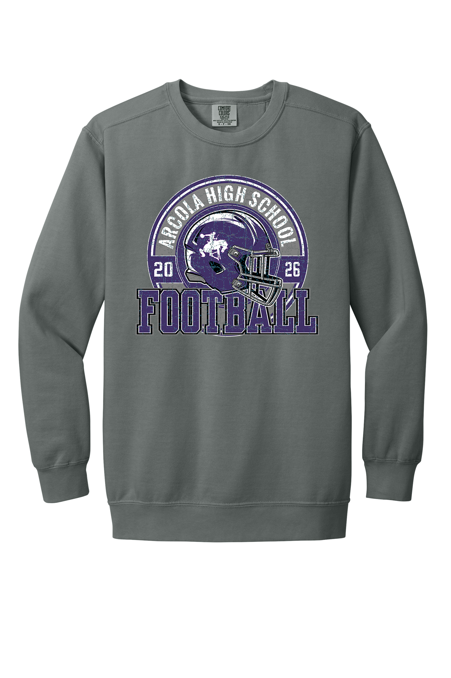 Arcola - Football - Design 02 -  Crewneck Sweatshirt - Comfort Color 1566