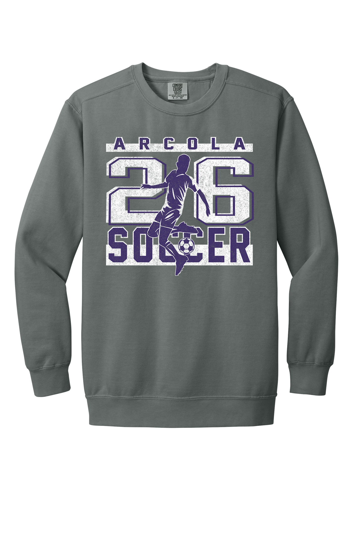 Arcola - Soccer - Design 02 -  Crewneck Sweatshirt - Comfort Color 1566