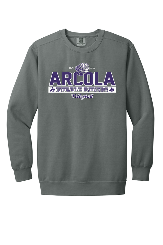 Arcola - Volleyball - Design 1 - Crewneck Sweatshirt - Comfort Color 1566