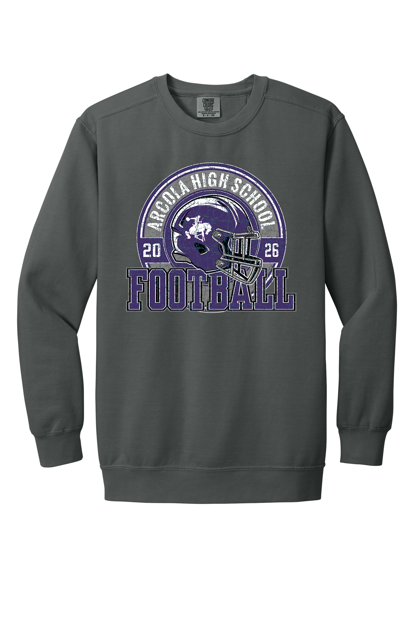 Arcola - Football - Design 02 -  Crewneck Sweatshirt - Comfort Color 1566