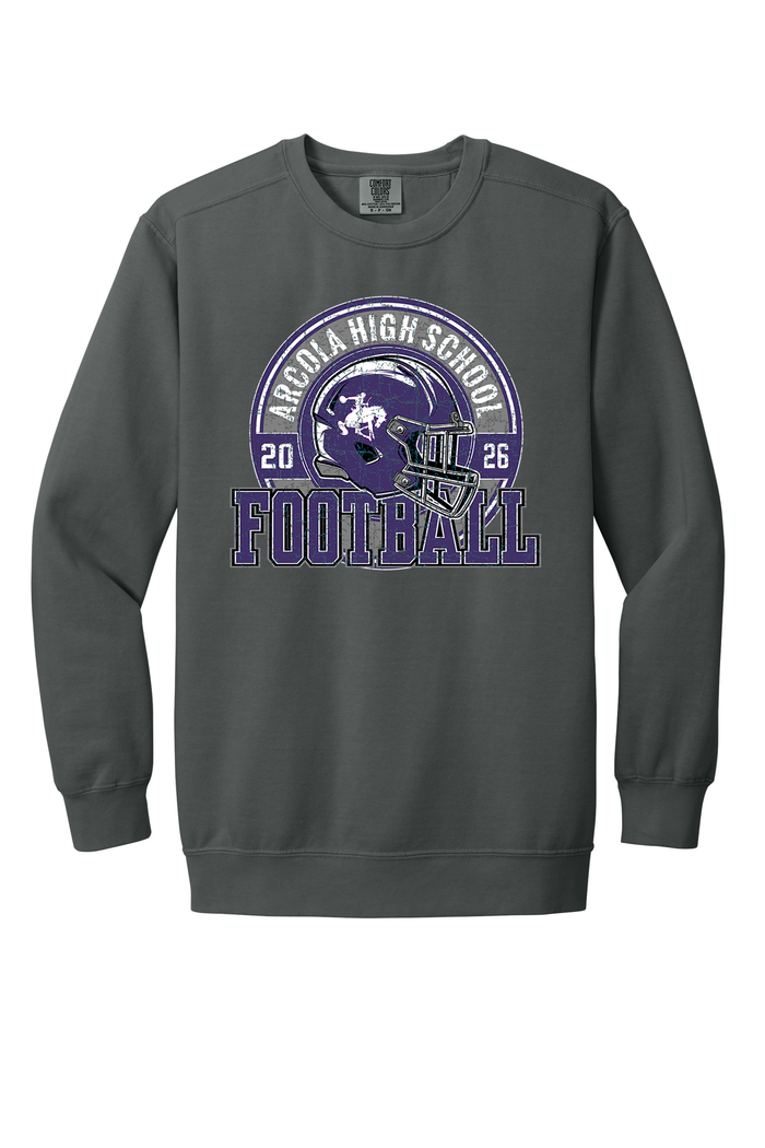 Arcola - Football - Design 02 -  Crewneck Sweatshirt - Comfort Color 1566
