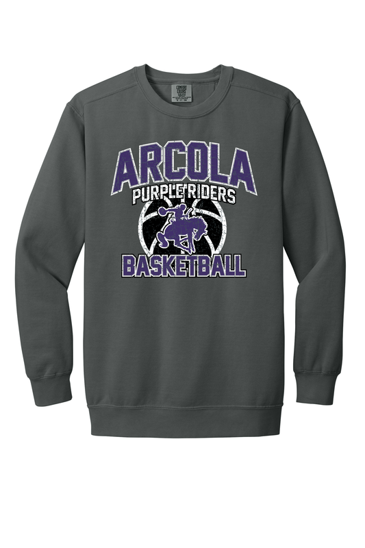 Arcola - Basketball - Design 1 - Crewneck Sweatshirt - Comfort Color 1566