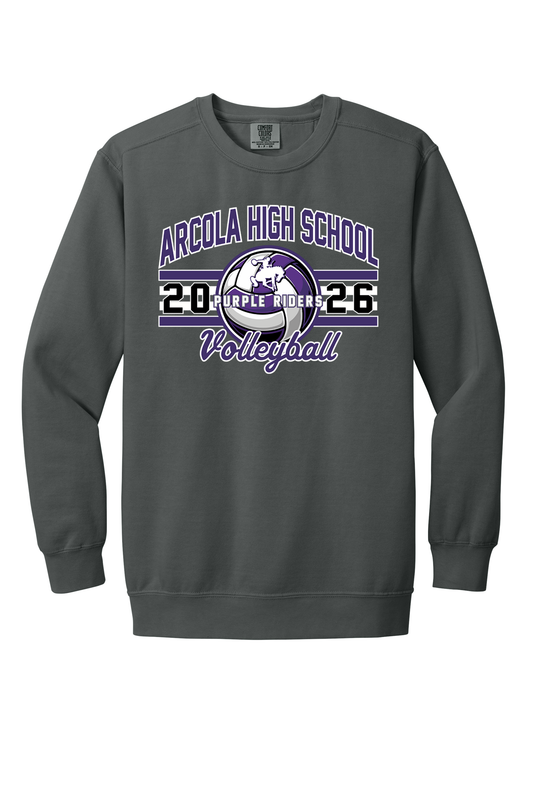 Arcola - Volleyball - Design 3 - Crewneck Sweatshirt - Comfort Color 1566