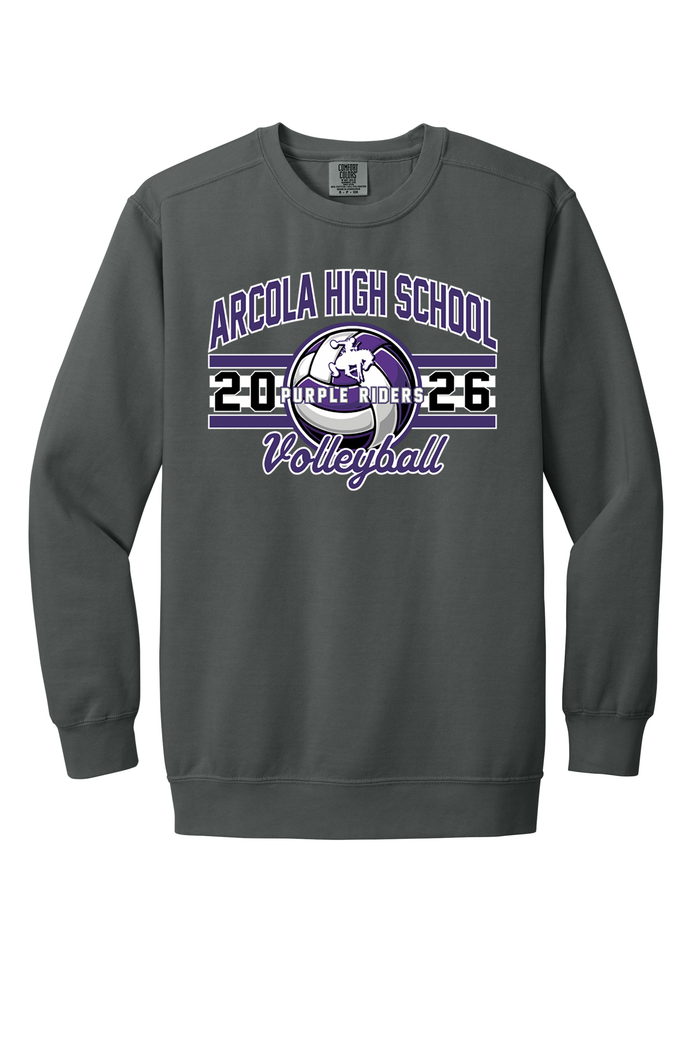 Arcola - Volleyball - Design 3 - Crewneck Sweatshirt - Comfort Color 1566