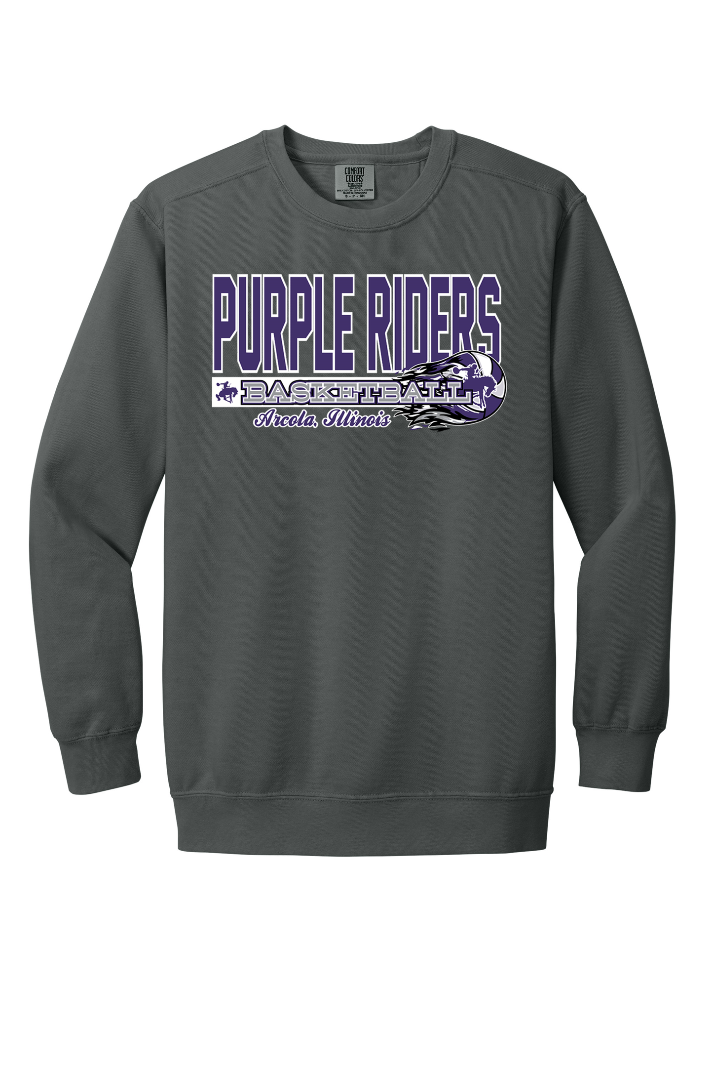 Arcola - Basketball - Design 3 - Crewneck Sweatshirt - Comfort Color 1566